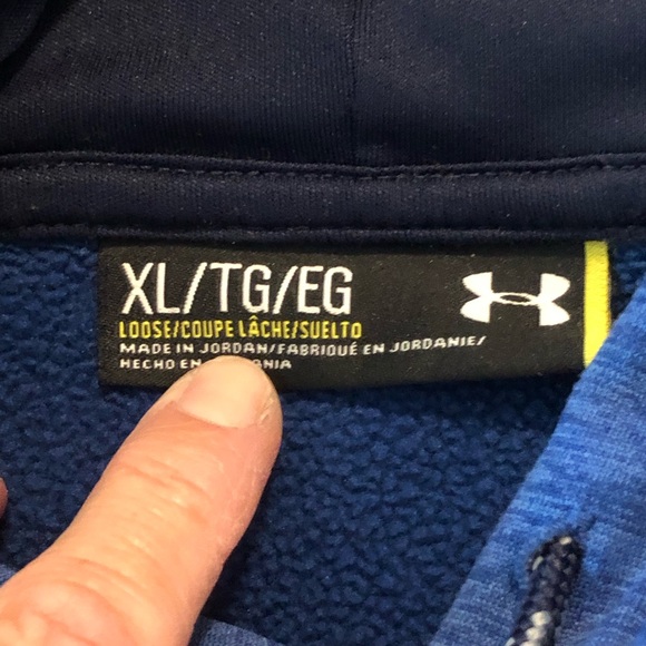 Under Armour Mixed Material Hoodie loose/coupe XL/TG EUC - Picture 5 of 13